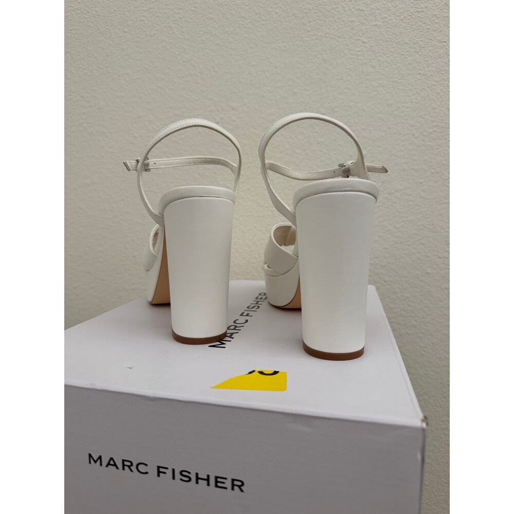 New Marc Fisher Deren white platform heels sz 6 - Picture 6 of 7
